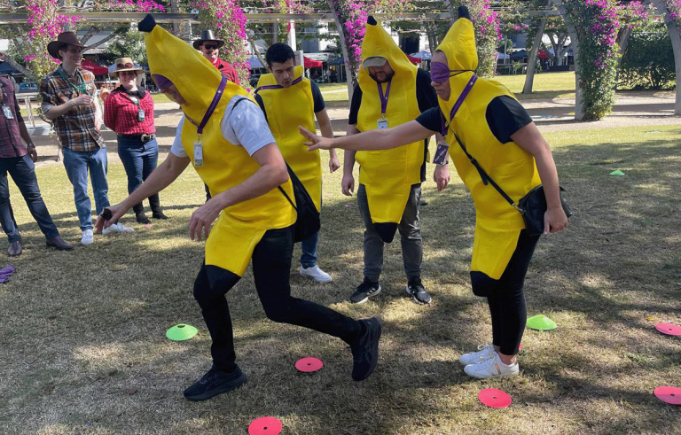 Team dressing up for a Corporate Amazing Race