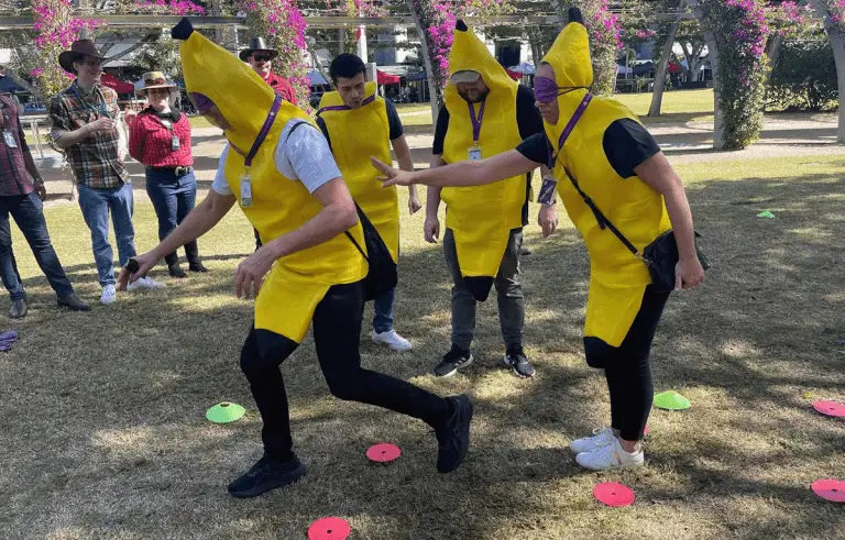 Team dressing up for a Corporate Amazing Race