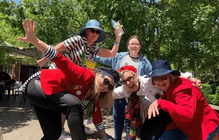 Team having fun during a Corporate Amazing Race