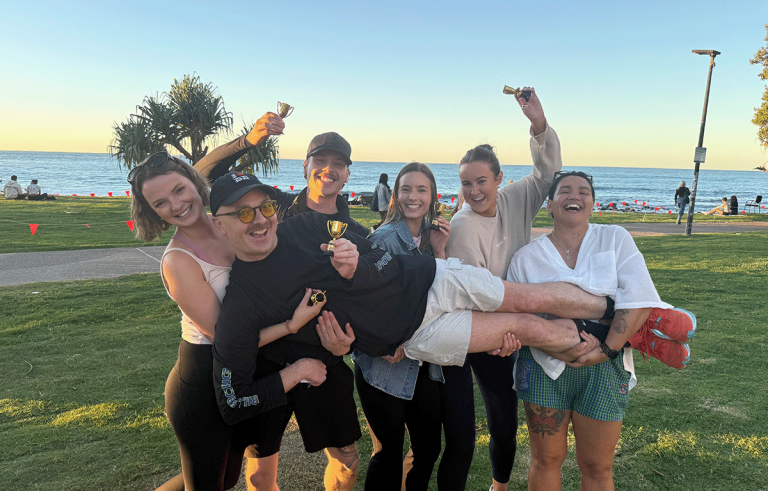 teams having fun during their Corporate Amazing Race