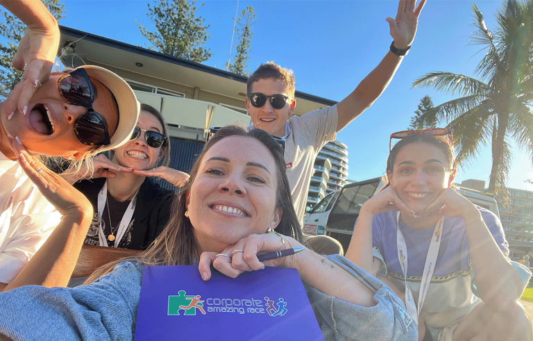 teams having fun during their Corporate Amazing Race