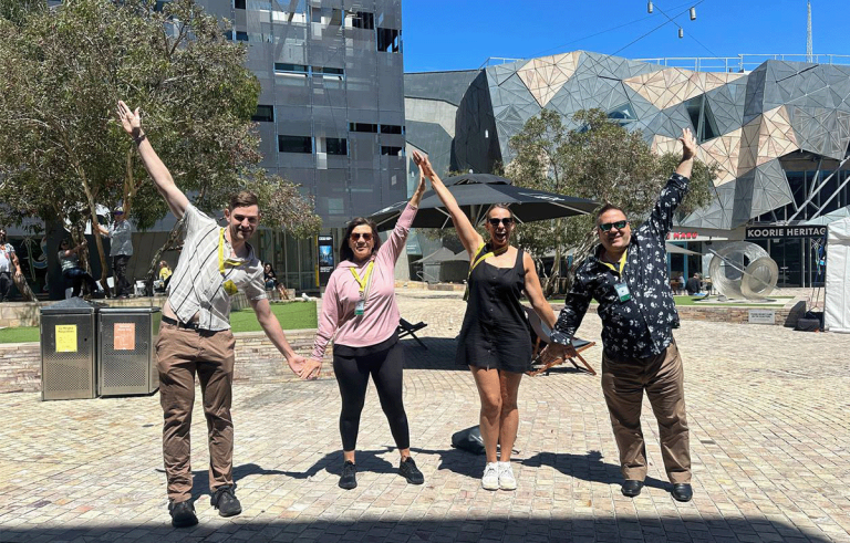 teams having fun during their Corporate Amazing Race
