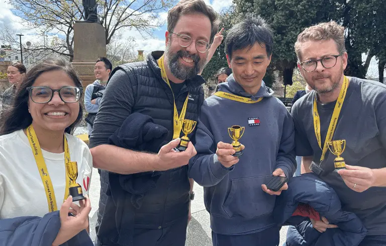 Hobart team building event showcasing teamwork and fun in the city centre