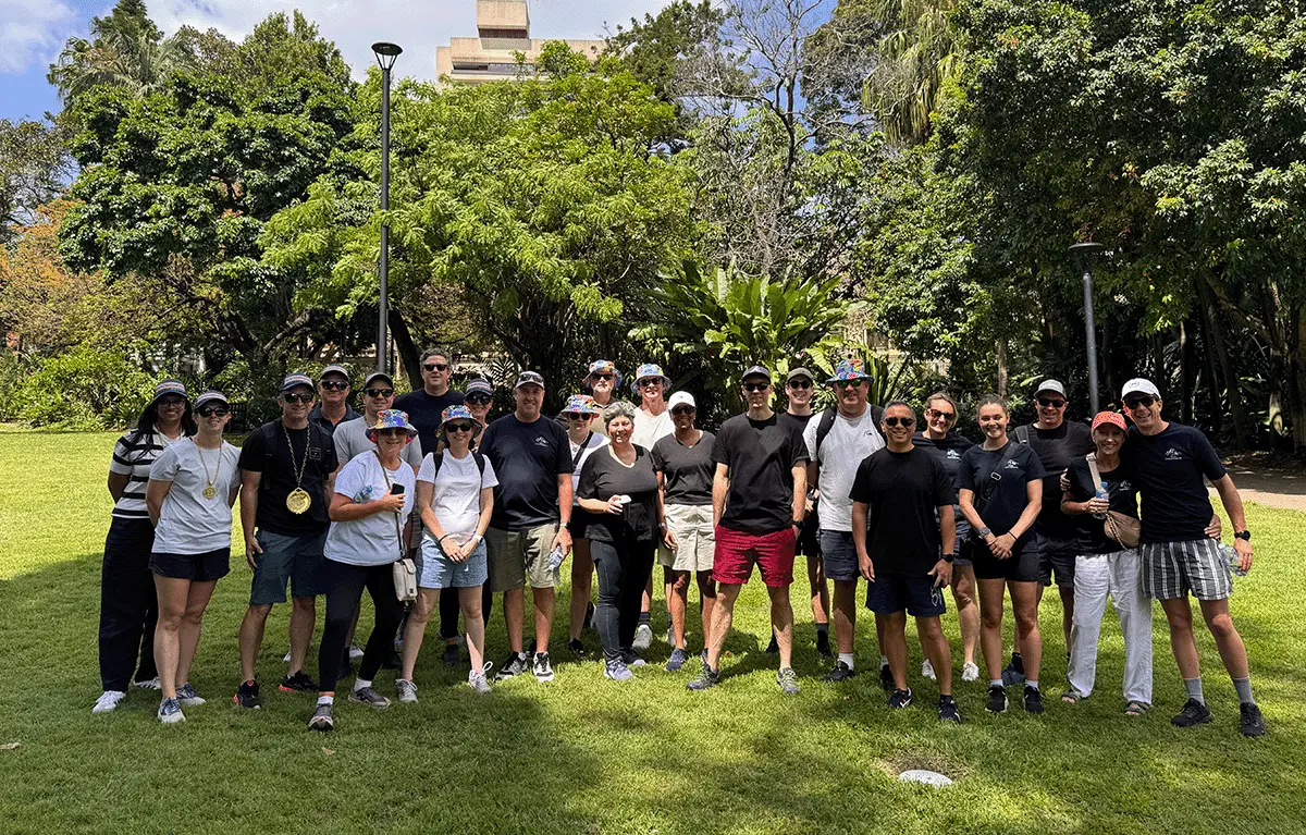 Teams having fun during an adventure amazing race in Brisbane