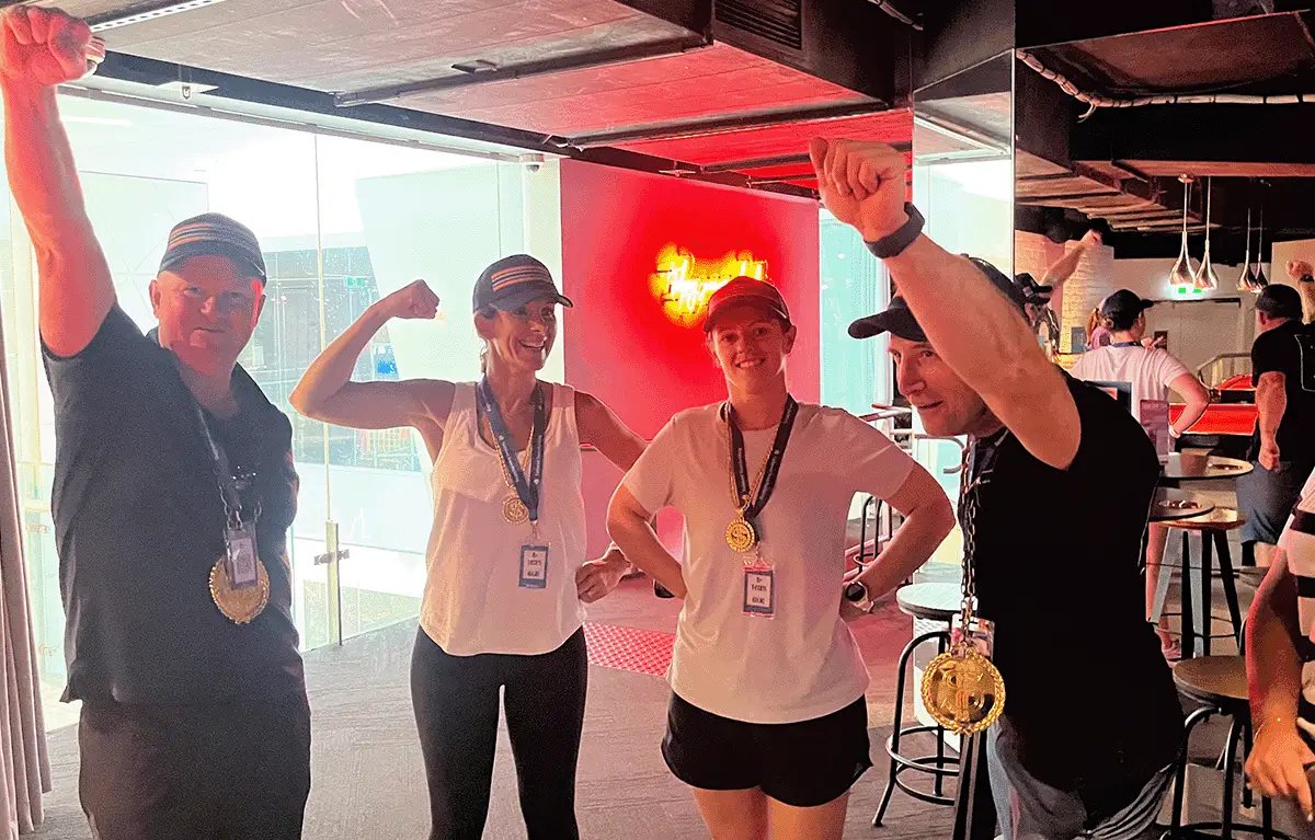 Teams having fun during an adventure amazing race in Brisbane