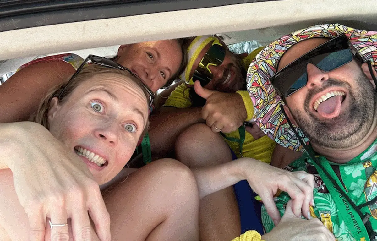 Picnic lunch break during a private party Adventure Race on the Sunshine Coast