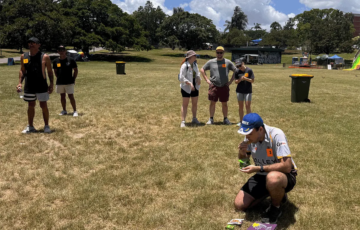 Teams gather at Musgrave Park before the Brisbane Charity Amazing Race supporting suicide prevention.