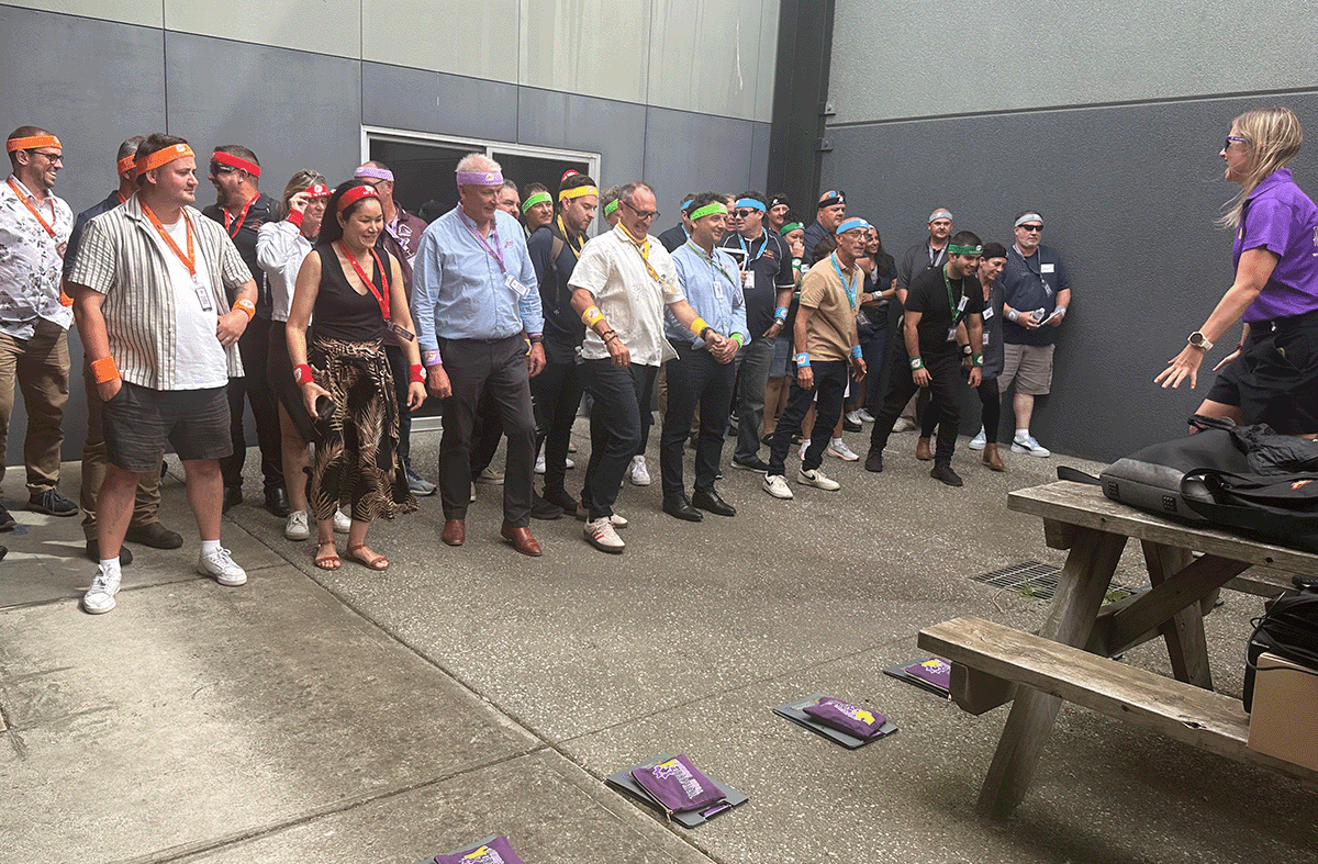 Outdoor Melbourne team building activity with teams racing between checkpoints