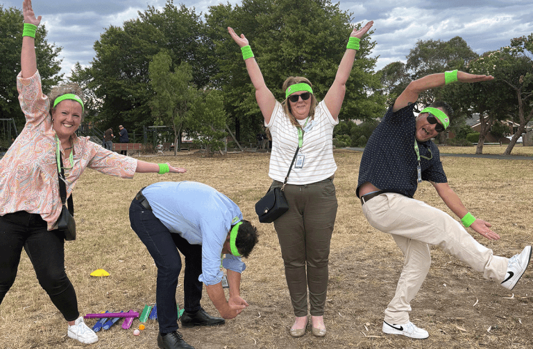 Outdoor Melbourne team building activity with teams racing between checkpoints