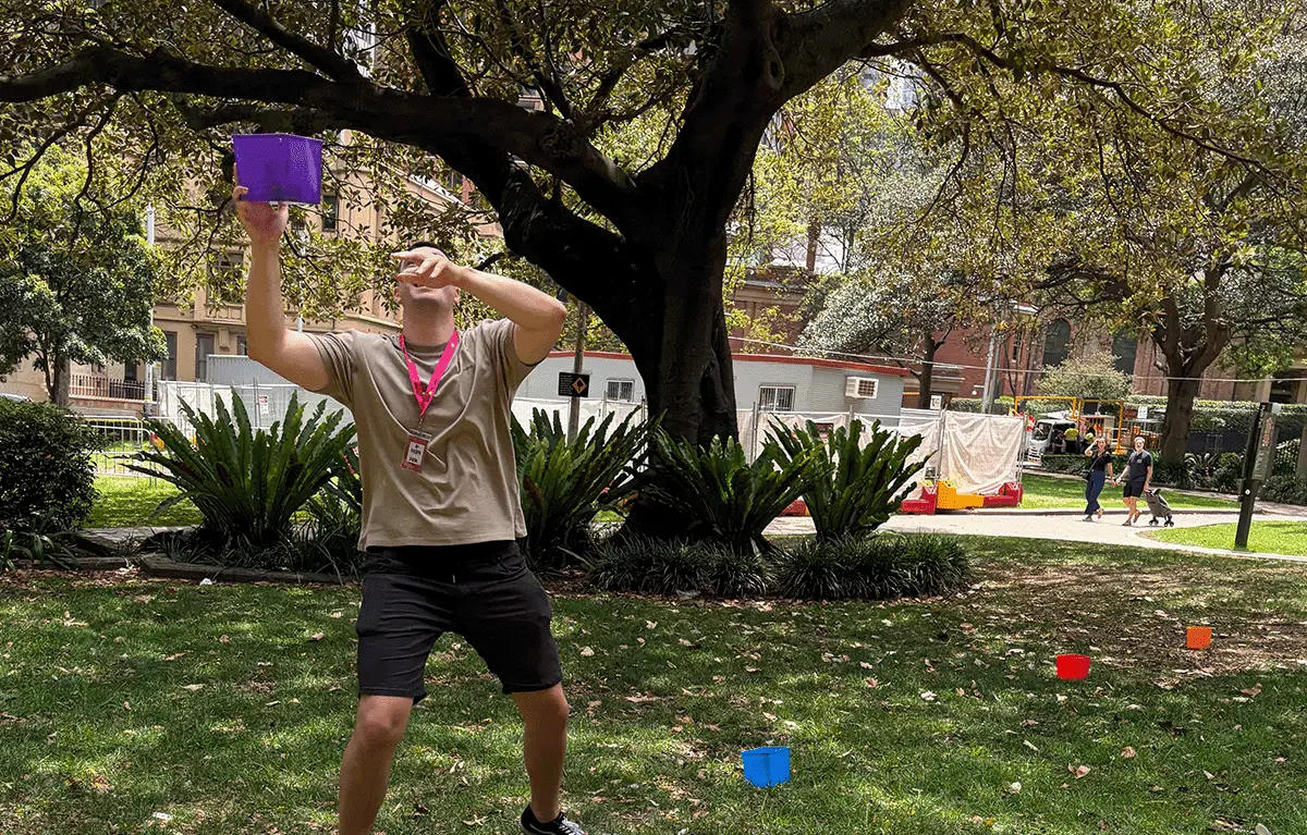 High-energy Amazing Race challenge during a private group event in Sydney