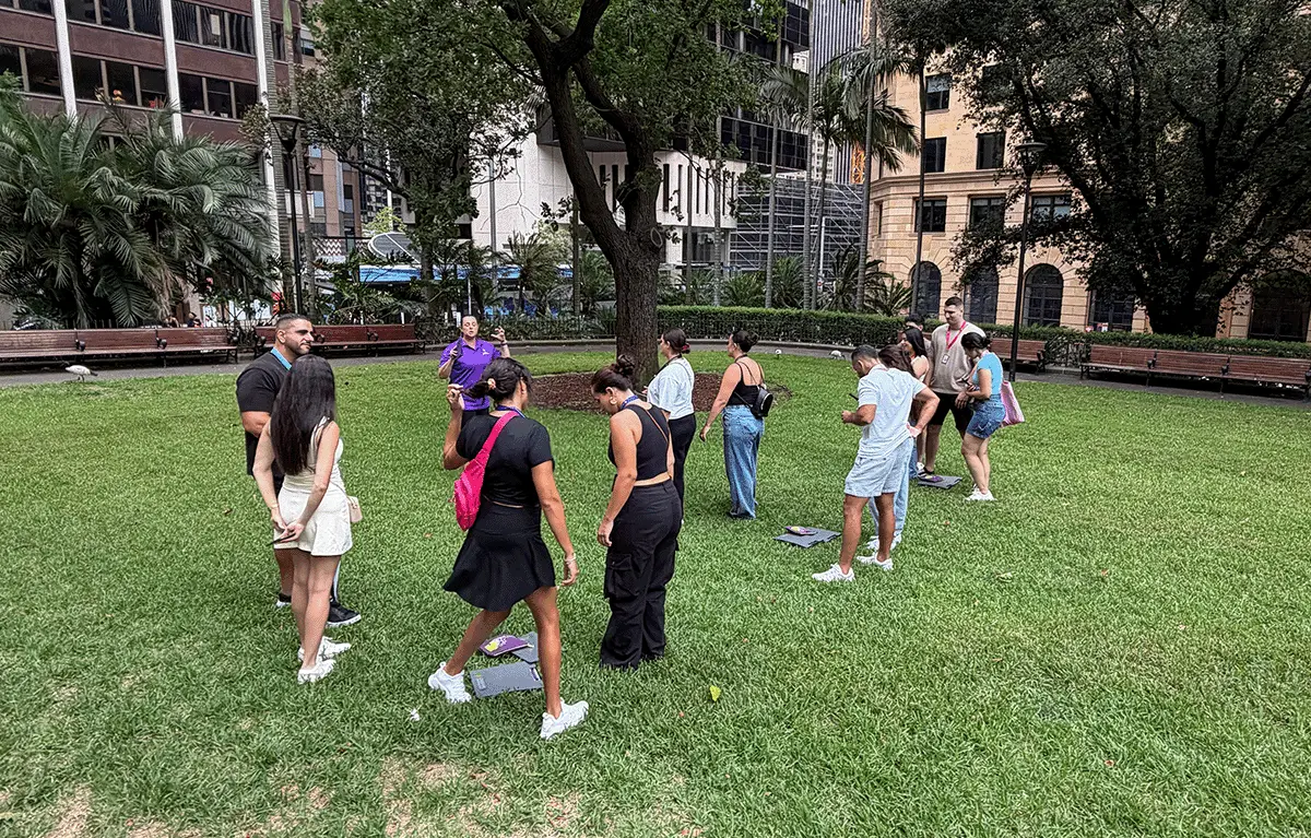 High-energy Amazing Race challenge during a private group event in Sydney