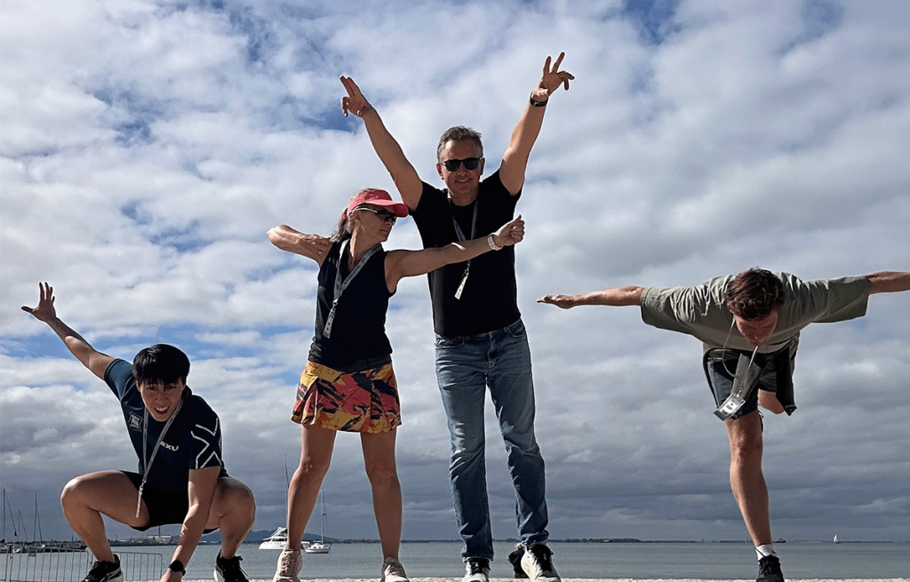 Teams having a great time during a fun corporate team building event in Geelong