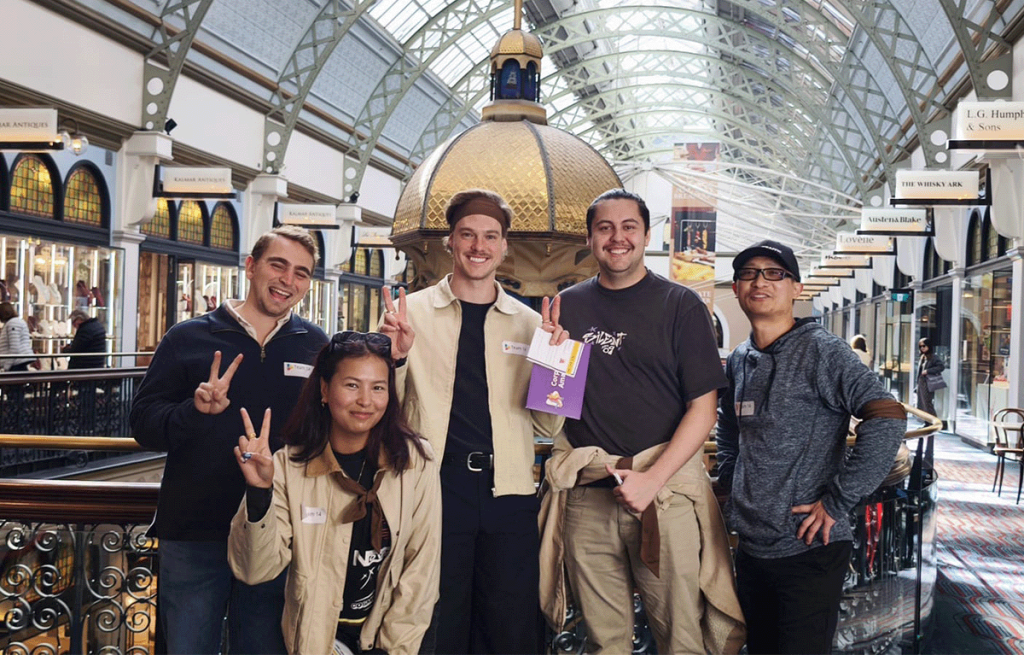 Teams competing in a Sydney Amazing Race during a corporate team building event in the CBD