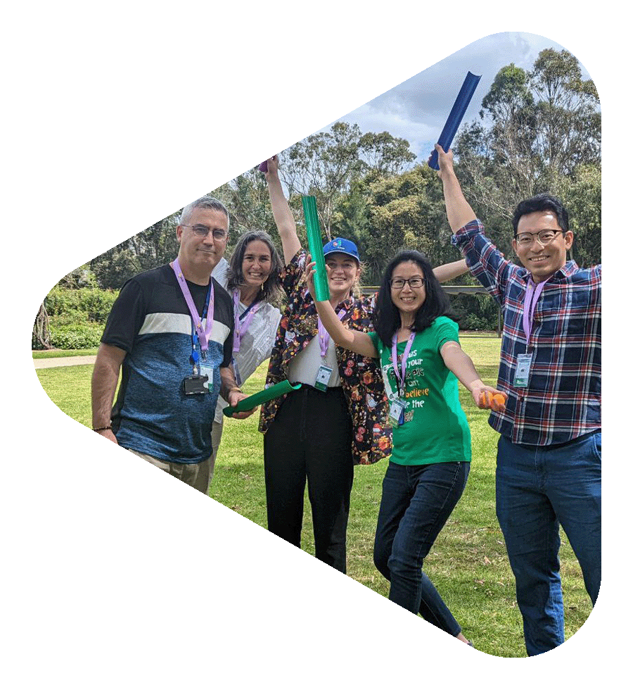 Teams having fun during a Corporate Amazing Race