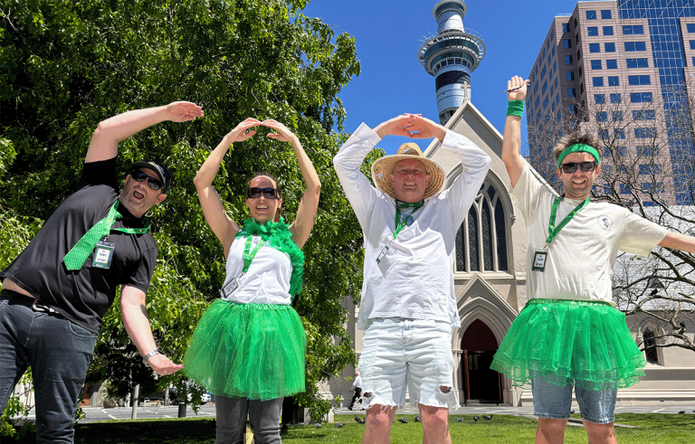 Teams enjoying a fun team building activity around Auckland