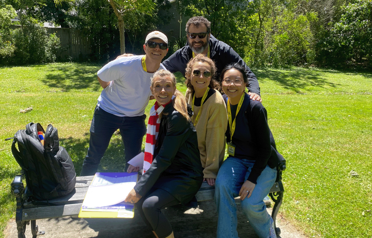 Corporate Amazing Race teams searching for Where’s Wally in Martinborough