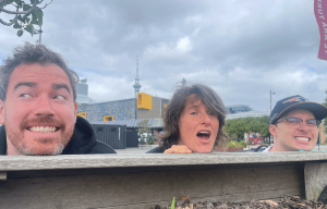 Corporate Amazing Race teams racing through Auckland CBD during team building event