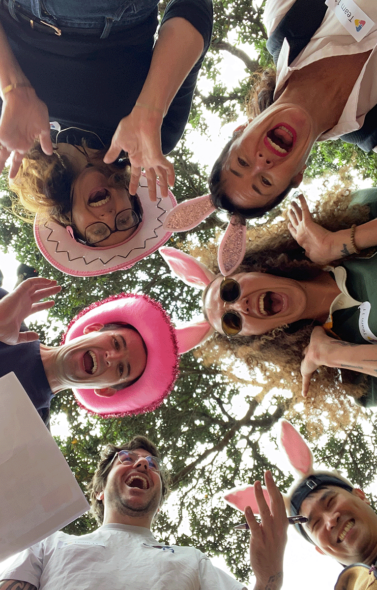 Teams having a great time during a Corporate Amazing Race