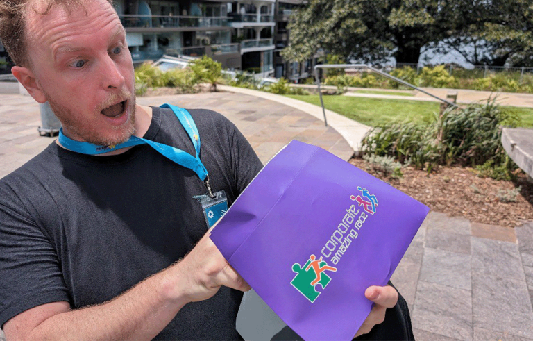Opening a Corporate Amazing Race envelope