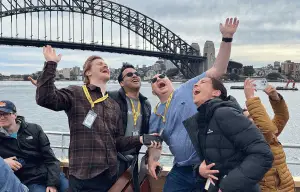 Teams having fun & laughing during a Corporate Amazing Race